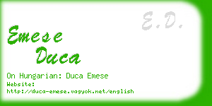 emese duca business card